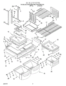 03 - Shelf parts for Kitchenaid Refrigerator KTRS21MDAL05 from AppliancePartsPros.com