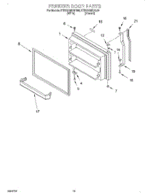 07 - Freezer Door, Lit / Optional parts for Kitchenaid Refrigerator KTRS21MDAL05 from AppliancePartsPros.com