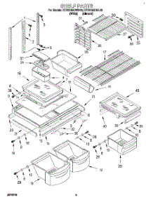 03 - Shelf parts for Kitchenaid Refrigerator KTRS19MDAL00 from AppliancePartsPros.com