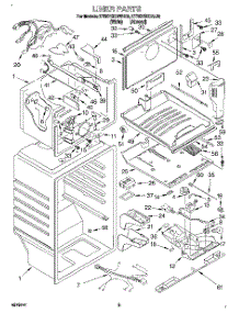 02 - Liner parts for Kitchenaid Refrigerator KTRS19KDWH00 from AppliancePartsPros.com
