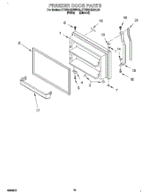 07 - Freezer Door, Lit / Optional parts for Kitchenaid Refrigerator KTRS21MDWH03 from AppliancePartsPros.com