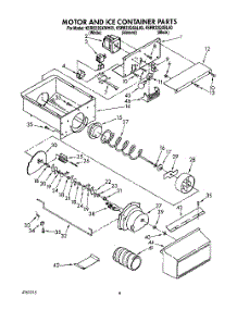 05 - Motor And Ice Container parts for Kitchenaid Refrigerator KSRB22QXAL00 from AppliancePartsPros.com