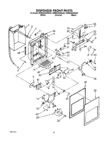 09 - Dispenser Front parts for Kitchenaid Refrigerator KSRB22QXAL00 from AppliancePartsPros.com