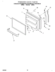 07 - Freezer Door, Lit / Optional parts for Kitchenaid Refrigerator KTRS21MDWH00 from AppliancePartsPros.com