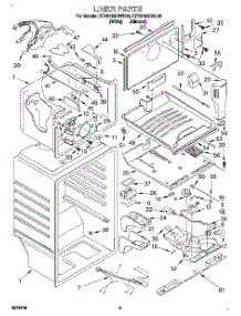 02 - Liner parts for Kitchenaid Refrigerator KTRS19MDWH00 from AppliancePartsPros.com
