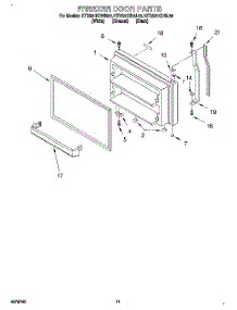 06 - Freezer Door, Lit / Optional parts for Kitchenaid Refrigerator KTRS21KDWH00 from AppliancePartsPros.com