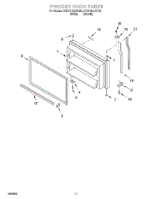 06 - Freezer Door, Optional parts for Kitchenaid Refrigerator KTRP21KJBT00 from AppliancePartsPros.com
