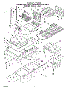 03 - Shelf parts for Kitchenaid Refrigerator KTRS21KDAL01 from AppliancePartsPros.com