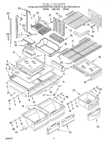 03 - Shelf parts for Kitchenaid Refrigerator KTRS21KDAL05 from AppliancePartsPros.com