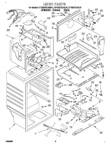 02 - Liner parts for Kitchenaid Refrigerator KTRS21KDBL01 from AppliancePartsPros.com