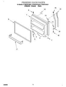 06 - Freezer Door, Lit / Optional parts for Kitchenaid Refrigerator KTRS21KDWH01 from AppliancePartsPros.com