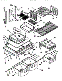 Shelf parts for Kitchenaid Refrigerator KTRS21KDAL3 from AppliancePartsPros.com