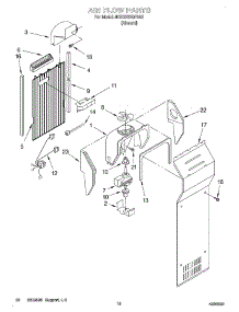 11 - Air Flow parts for Whirlpool Refrigerator 4KSRS22QFA02 from AppliancePartsPros.com