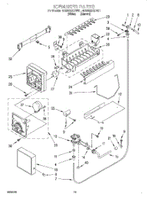 12 - Icemaker, Lit / Optional parts for Whirlpool Refrigerator 4KSRS22QDA01 from AppliancePartsPros.com