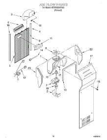 11 - Air Flow parts for Whirlpool Refrigerator 4KSRS22QFA03 from AppliancePartsPros.com
