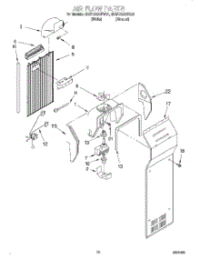 11 - Air Flow parts for Whirlpool Refrigerator 4KSRS22QFA01 from AppliancePartsPros.com