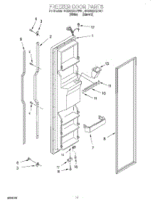 07 - Freezer Door parts for Whirlpool Refrigerator 4KSRS22QDW01 from AppliancePartsPros.com