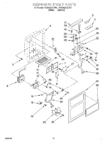 08 - Dispenser Front parts for Whirlpool Refrigerator 4KSRS22QDW01 from AppliancePartsPros.com