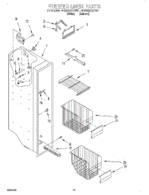 10 - Freezer Liner parts for Whirlpool Refrigerator 4KSRS22QDW01 from AppliancePartsPros.com