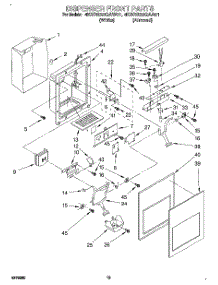 08 - Dispenser Front parts for Whirlpool Refrigerator 4KSRS22QAW01 from AppliancePartsPros.com