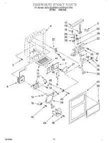 08 - Dispenser Front parts for Whirlpool Refrigerator 4KSRS22QDW00 from AppliancePartsPros.com