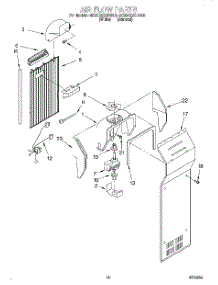 11 - Air Flow parts for Whirlpool Refrigerator 4KSRS22QDA00 from AppliancePartsPros.com