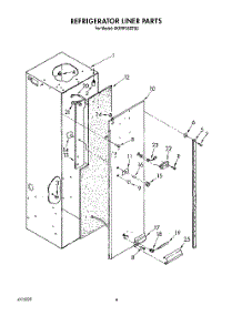 03 - Refrigerator Liner parts for Whirlpool Refrigerator 4KSRF36DTX2 from AppliancePartsPros.com