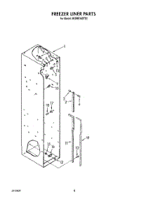 04 - Freezer Liner parts for Whirlpool Refrigerator 4KSRF36DTX2 from AppliancePartsPros.com