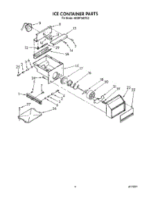 05 - Ice Container parts for Whirlpool Refrigerator 4KSRF36DTX2 from AppliancePartsPros.com