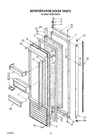10 - Refrigerator Door, Lit / Optional parts for Whirlpool Refrigerator 4KSRF36DTX2 from AppliancePartsPros.com