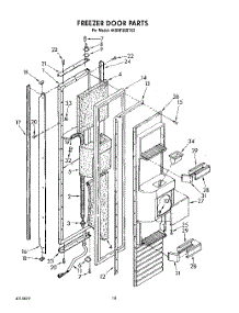 11 - Freezer Door parts for Whirlpool Refrigerator 4KSRF36DTX2 from AppliancePartsPros.com