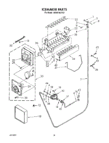 16 - Icemaker parts for Whirlpool Refrigerator 4KSRF36DTX2 from AppliancePartsPros.com
