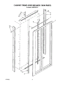 02 - Cabinet Trims And Breaker Trim parts for Whirlpool Refrigerator 4KSRF36DTX1 from AppliancePartsPros.com