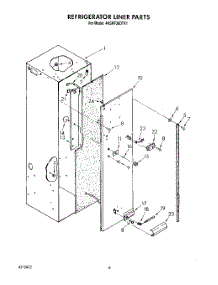 03 - Refrigerator Liner parts for Whirlpool Refrigerator 4KSRF36DTX1 from AppliancePartsPros.com