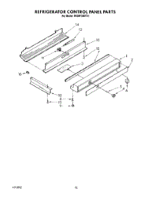 06 - Refrigerator Control Panel parts for Whirlpool Refrigerator 4KSRF36DTX1 from AppliancePartsPros.com