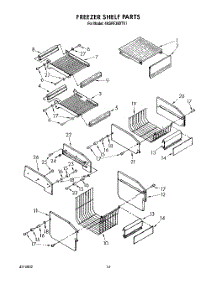 09 - Freezer Shelf parts for Whirlpool Refrigerator 4KSRF36DTX1 from AppliancePartsPros.com