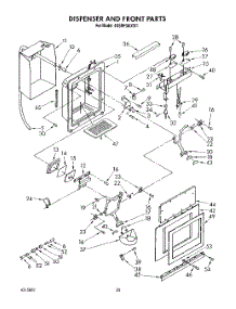 12 - Dispenser And Front parts for Whirlpool Refrigerator 4KSRF36DTX1 from AppliancePartsPros.com