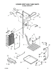 14 - Lower Unit And Tube parts for Whirlpool Refrigerator 4KSRF36DTX1 from AppliancePartsPros.com