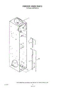05 - Freezer Liner parts for Whirlpool Refrigerator 4KSRF42DTX2 from AppliancePartsPros.com