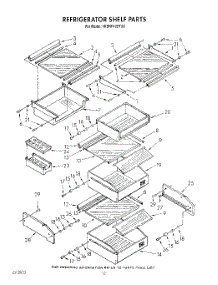 09 - Refrigerator Shelf parts for Whirlpool Refrigerator 4KSRF42DTX2 from AppliancePartsPros.com