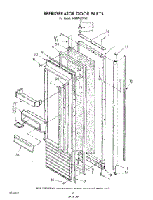 11 - Refrigerator Door , Lit / Optional parts for Whirlpool Refrigerator 4KSRF42DTX2 from AppliancePartsPros.com
