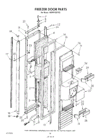 12 - Freezer Door parts for Whirlpool Refrigerator 4KSRF42DTX2 from AppliancePartsPros.com