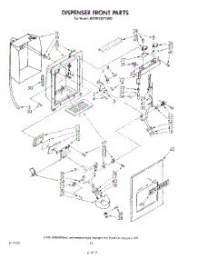07 - Dispenser Front parts for Whirlpool Refrigerator 4KSRF22DTW00 from AppliancePartsPros.com