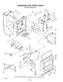 13 - Dispenser And Front parts for Whirlpool Refrigerator 4KSRF42DTX2 from AppliancePartsPros.com