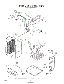 15 - Lower Unit And Tube parts for Whirlpool Refrigerator 4KSRF42DTX2 from AppliancePartsPros.com