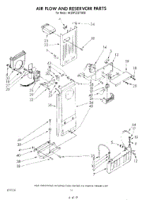 08 - Air Flow And Reservoir parts for Whirlpool Refrigerator 4KSRF22DTW00 from AppliancePartsPros.com