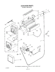 17 - Ice Maker parts for Whirlpool Refrigerator 4KSRF42DTX2 from AppliancePartsPros.com