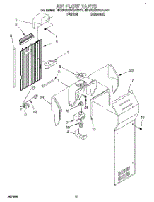 10 - Air Flow parts for Whirlpool Refrigerator 4KSRS22QAA01 from AppliancePartsPros.com