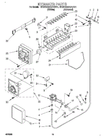12 - Icemaker, Lit / Optional parts for Whirlpool Refrigerator 4KSRS22QAA01 from AppliancePartsPros.com