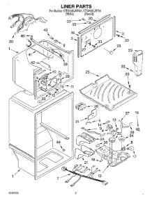 02 - Liner parts for Kitchenaid Refrigerator KTRP22KJBT01 from AppliancePartsPros.com